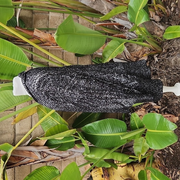 Rachel Rachel Roy black silver metallic cardigan small - Picture 2 of 6